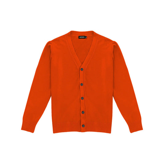 Orange Men’s Cardigan Sweater