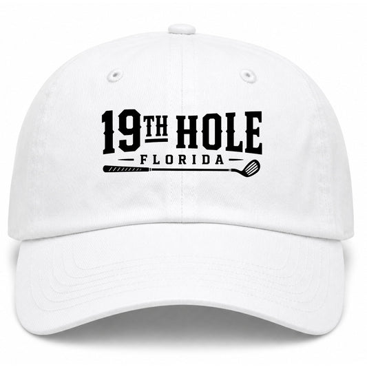 White 19th Hole Florida Golf Dad Hat