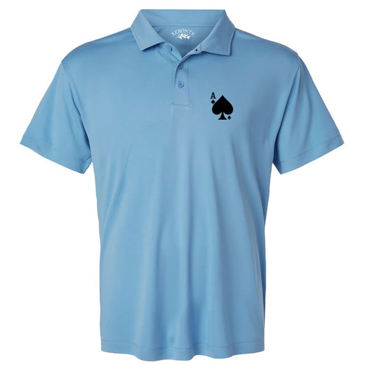 Carolina Blue Ace of Spades Men’s Golf Polo Shirt