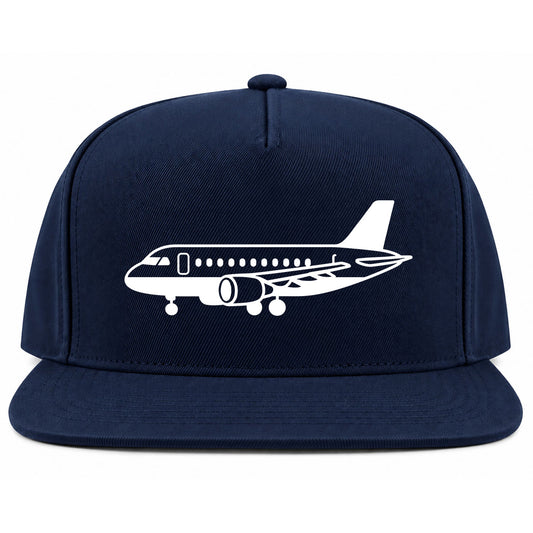 Navy Blue Airplane Print Aviation Golf Snapback Hat