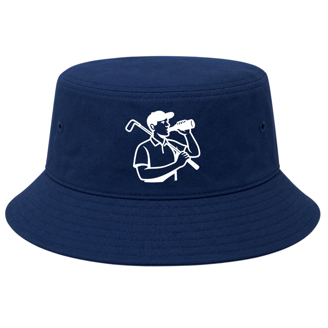 Navy Beer And Golf Bucket Hat