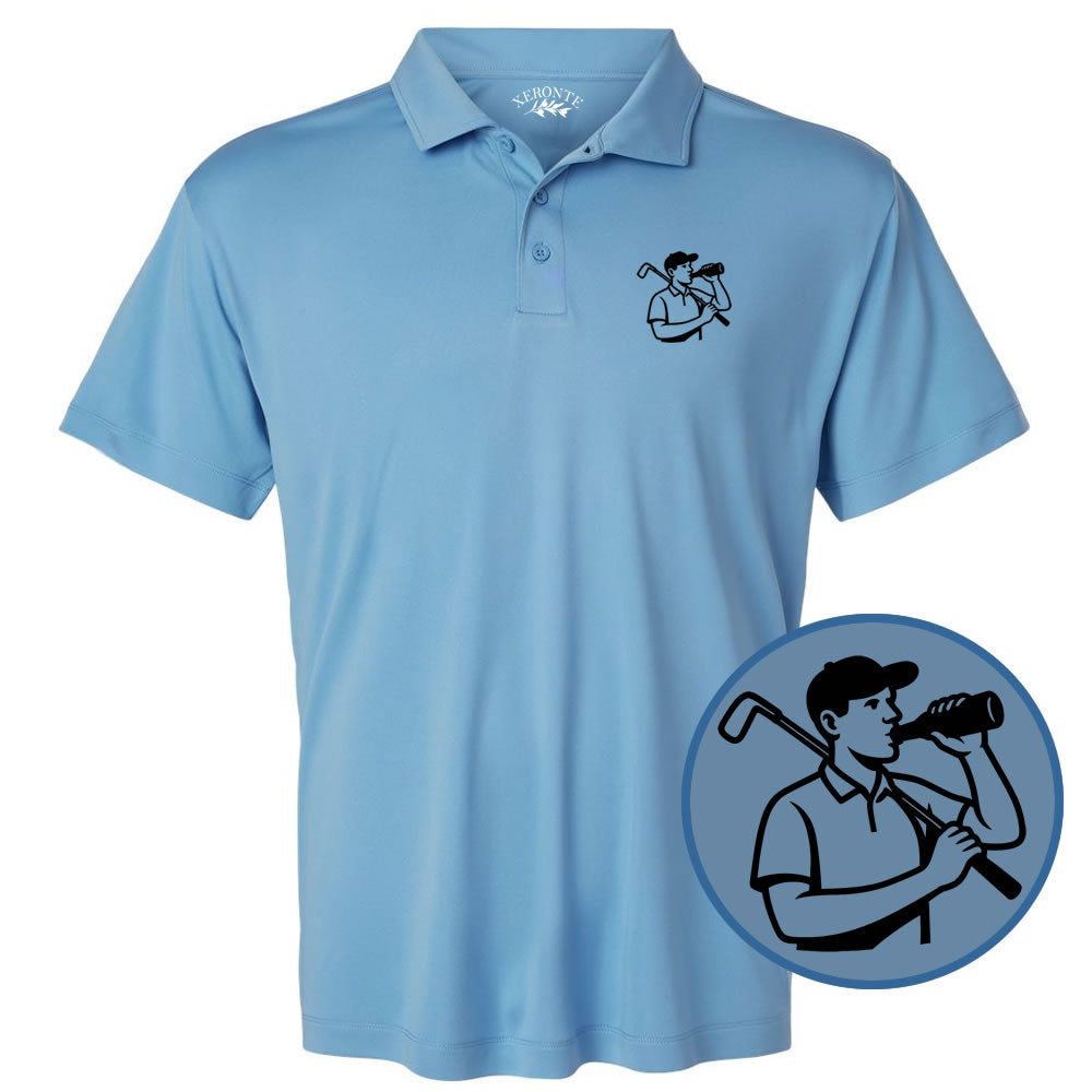 Carolina Blue Beer and Golf Men's Golf Polo Shirt