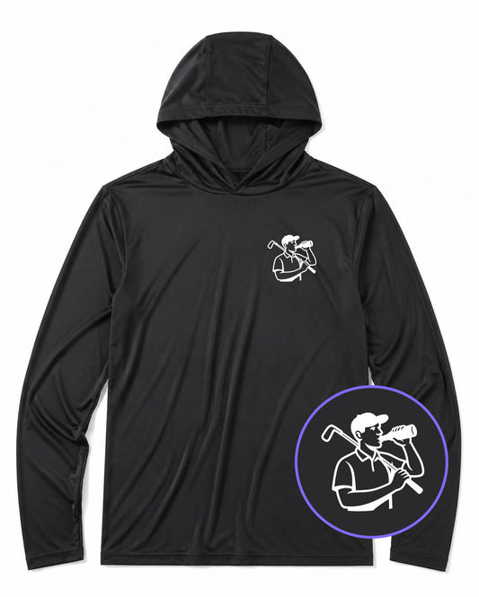 Black Beer And Golf Men's Lightweight Performance Golf Hoodie