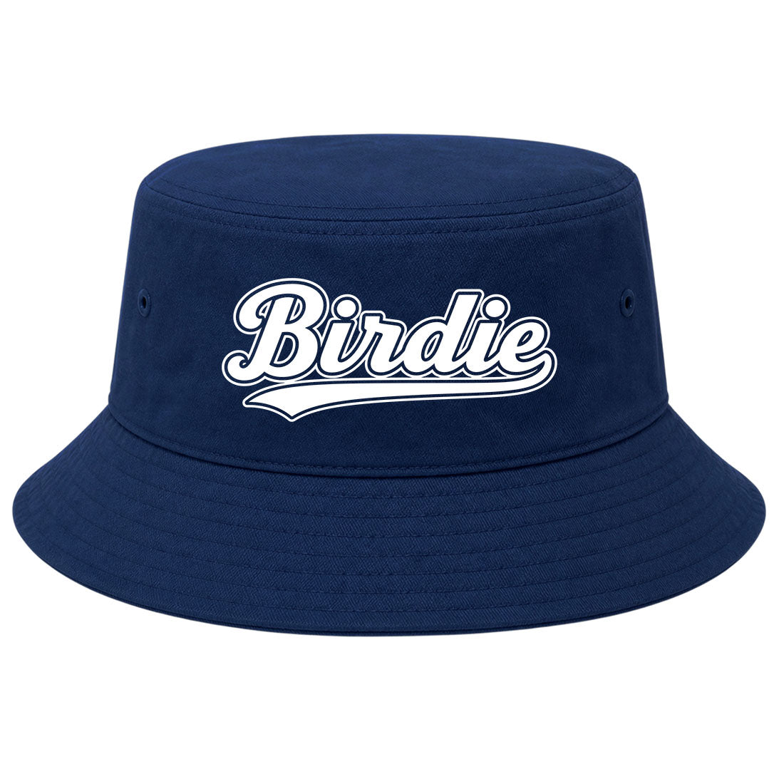 Navy Birdie Varsity Script Golf Bucket Hat