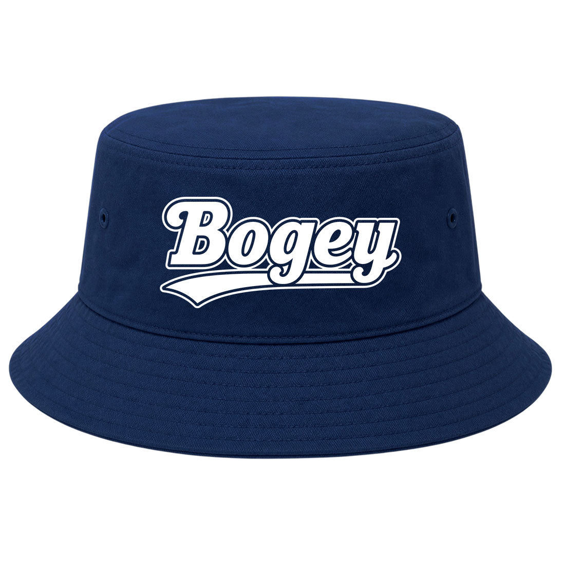 Navy Bogey Varsity Script Golf Bucket Hat