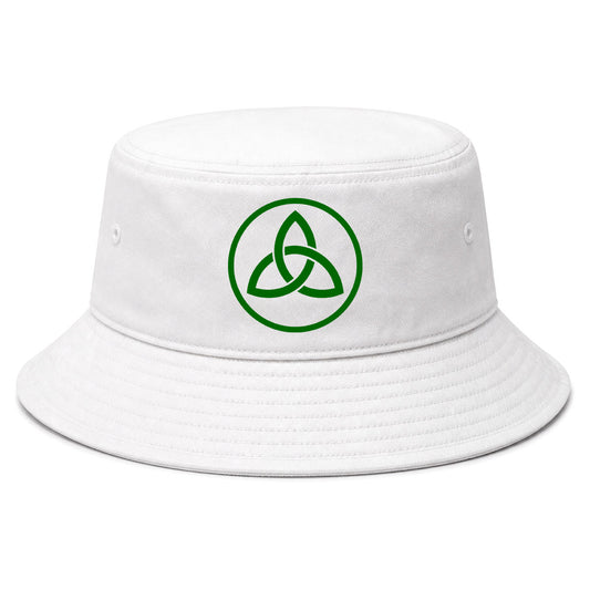 White Celtic Knot Irish Golf Bucket Hat