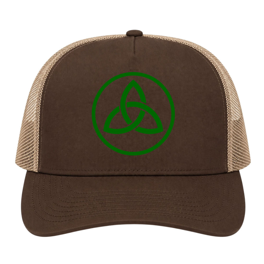 Brown Celtic Knot Irish Golf Trucker Hat