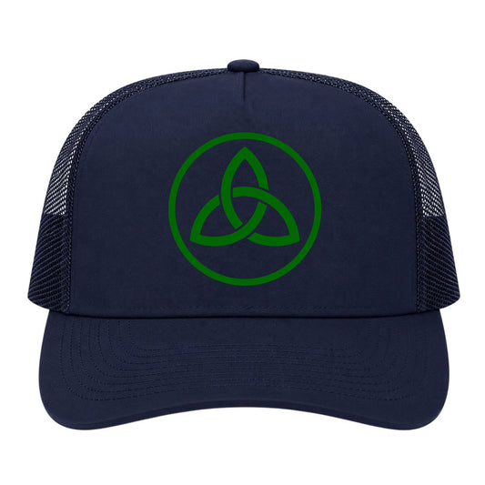 Navy Blue Celtic Knot Irish Golf Trucker Hat