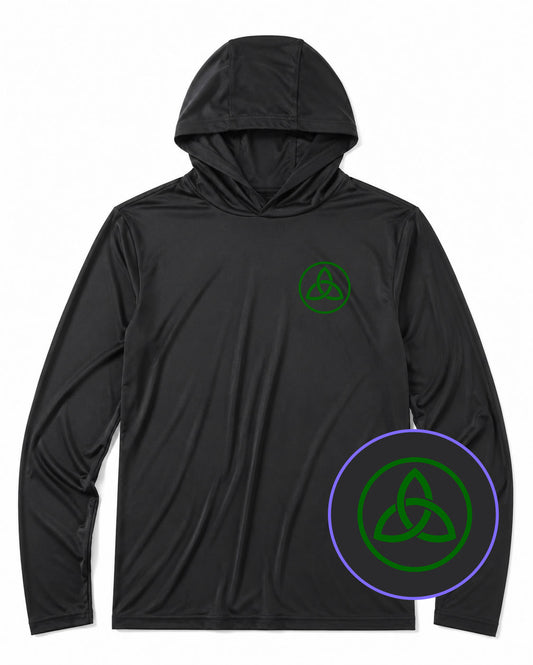 Black Celtic Knot Irish Men's Lightweight Performance Golf Hoodie