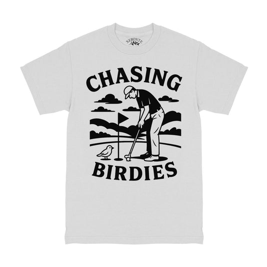 Chasing Birdies Golf Mens T-Shirt White