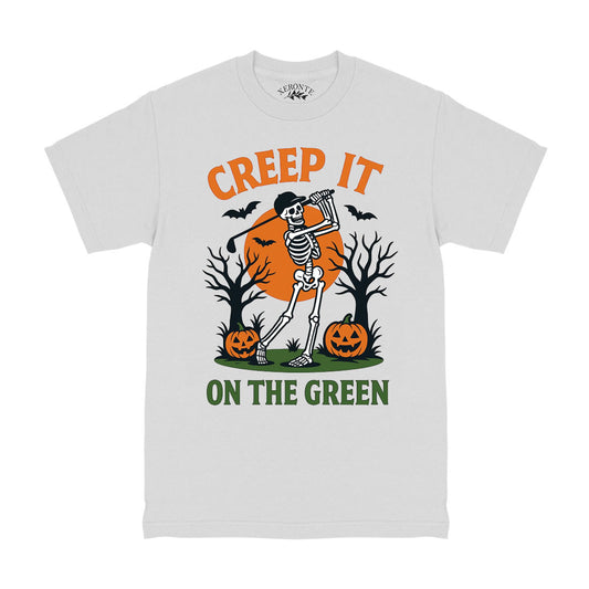 Creep It On The Green Halloween Golf Men's T-Shirt White