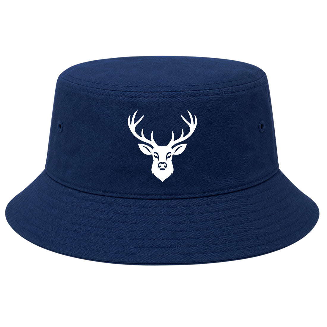 Navy Dear With Antlers Golf Bucket Hat