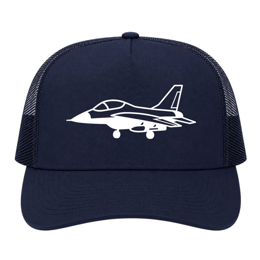 Navy Blue Fighter Jet Air Force Golf Trucker Hat