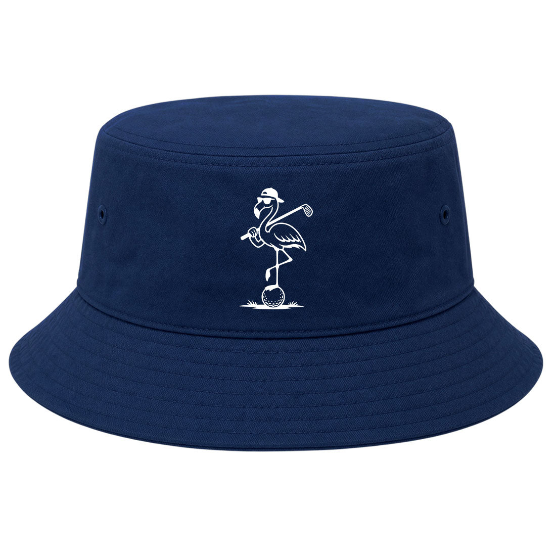 Navy Flamingo Golf Bucket Hat