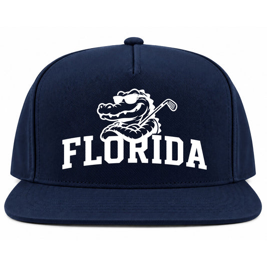 Navy Blue Florida Alligator Golf Club Golf Snapback Hat