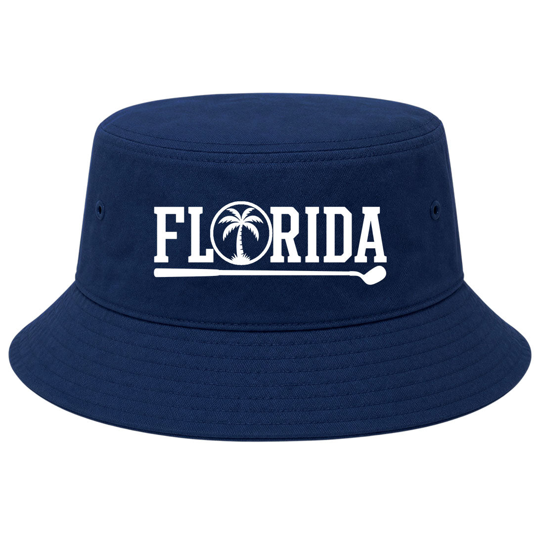 Navy Florida Palm Tree Golf Bucket Hat