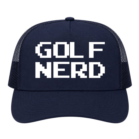 Navy Blue Golf Nerd Golf Trucker Hat