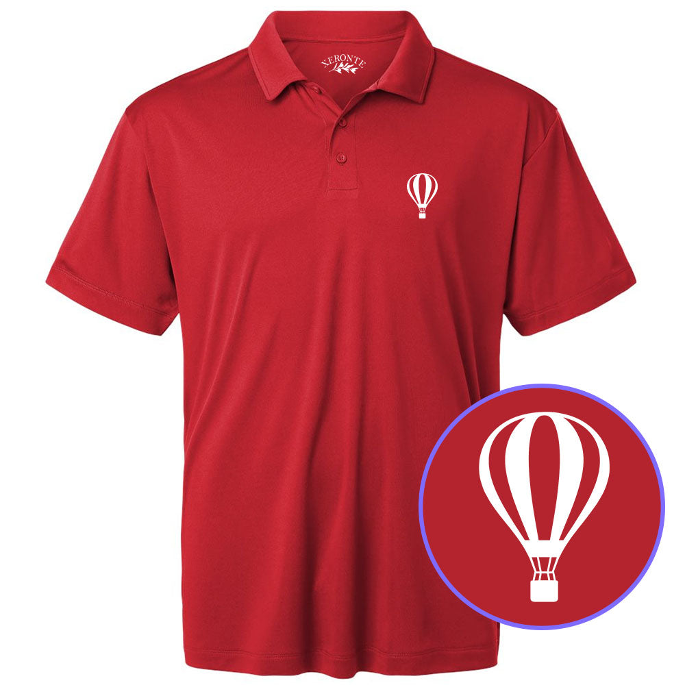 Red Hot Air Balloon Men's Golf Polo Shirt