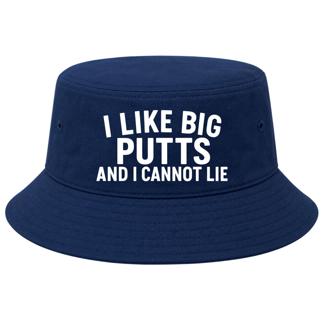 Navy I Like Big Putts And I Cannot Lie Golf Bucket Hat