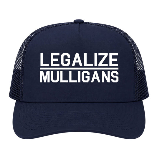 Navy Blue Legalize Mulligans Golf Trucker Hat