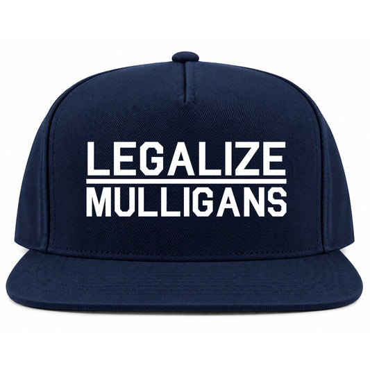 Navy Blue Legalize Mulligans Golf Snapback Hat