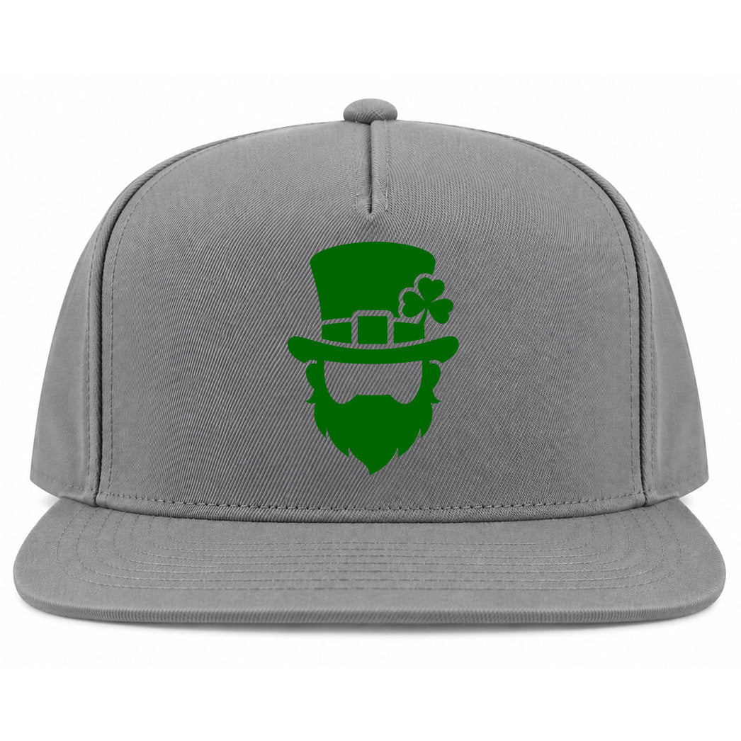 Grey Leprechaun Shamrock Golf Snapback Hat