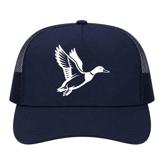 Navy Blue Mallard Duck Golf Trucker Hat