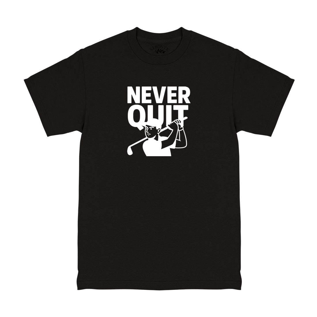 Never Quit Golfer Motivational Golf Men's T-Shirt Black