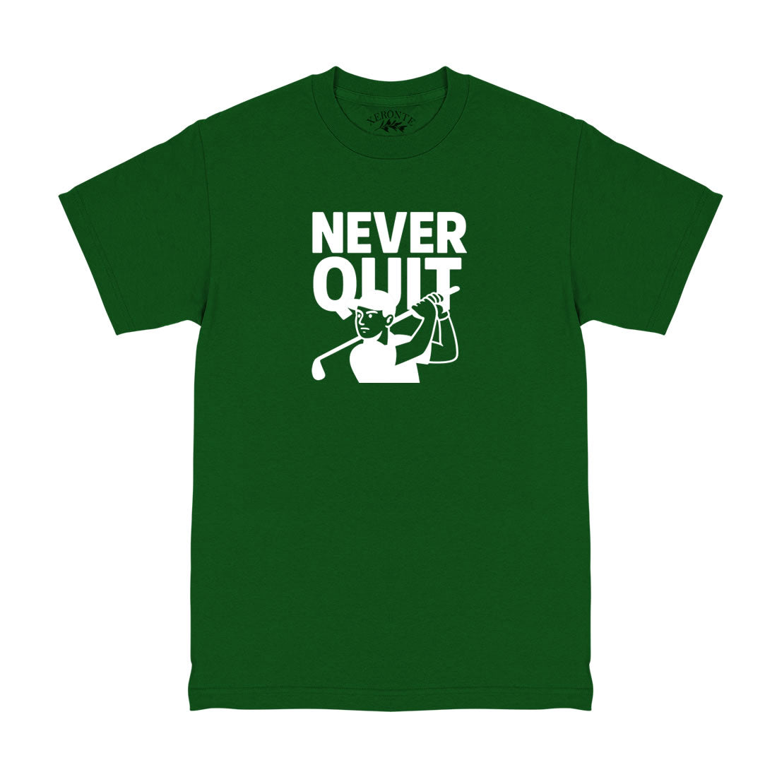 Never Quit Golfer Motivational Golf Men's T-Shirt Green
