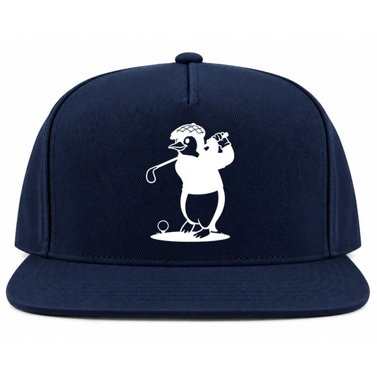 Navy Blue Penguin Golf Snapback Hat