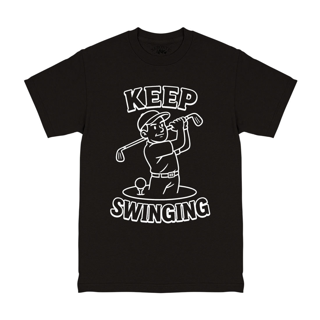 Retro Keep Swinging Motivational Golf Men's T-Shirt Black