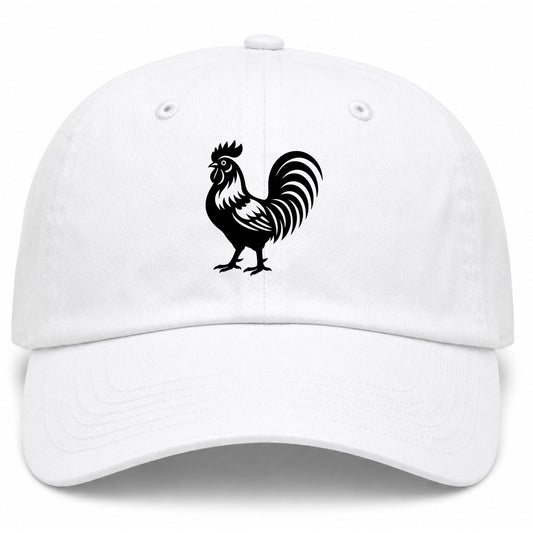 White Rooster Farm Animal Golf Dad Hat
