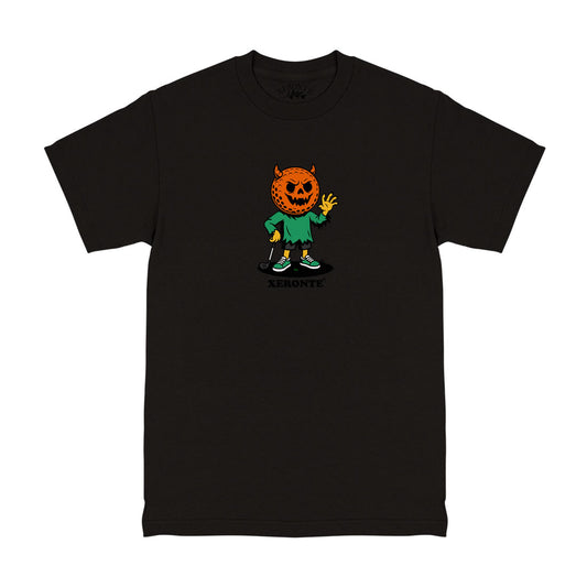 Scary Jack-O-Lantern Golf Ball Mascot Men's T-Shirt Black
