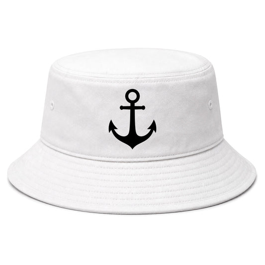 White Ship Anchor Golf Bucket Hat