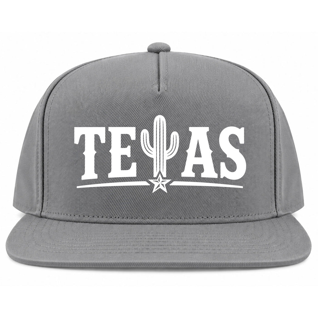 Grey Texas Cactus Golf Snapback Hat