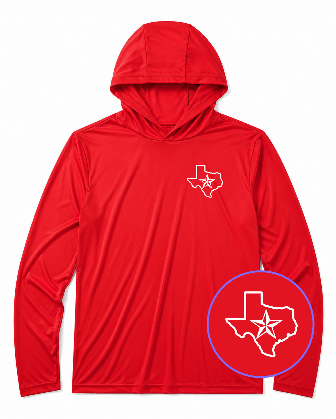 Red Texas Lone Star State Men's Lightweight Performance Golf Hoodie