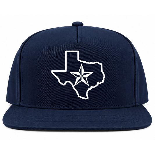Navy Blue Texas Lone Star State Golf Snapback Hat