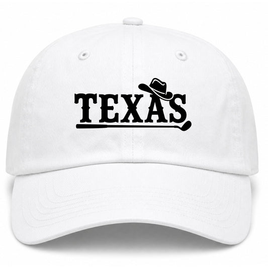 White Texas Western Golf Dad Hat