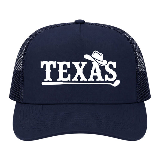 Navy Blue Texas Western Golf Trucker Hat