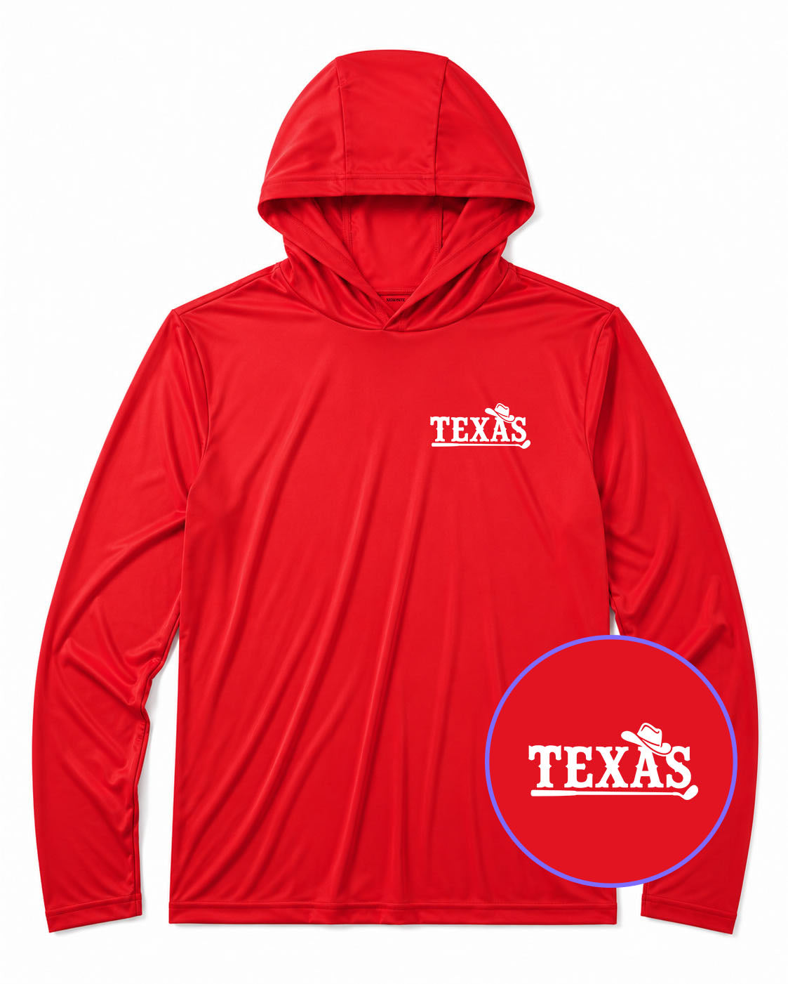 Red Texas Western Men's Lightweight Performance Golf Hoodie