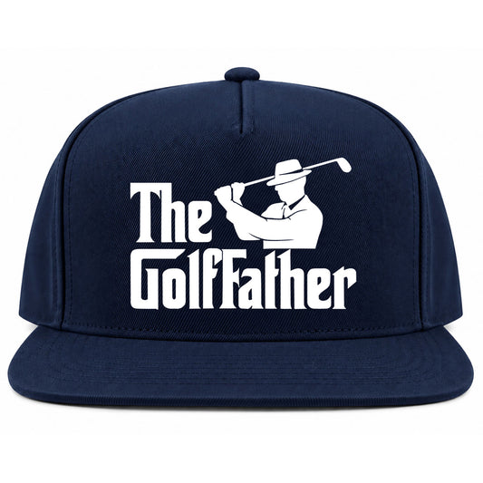 Navy Blue The Golf Father Funny Golf Snapback Hat