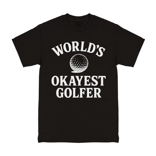 Worlds Okayest Golfer T-Shirt Black