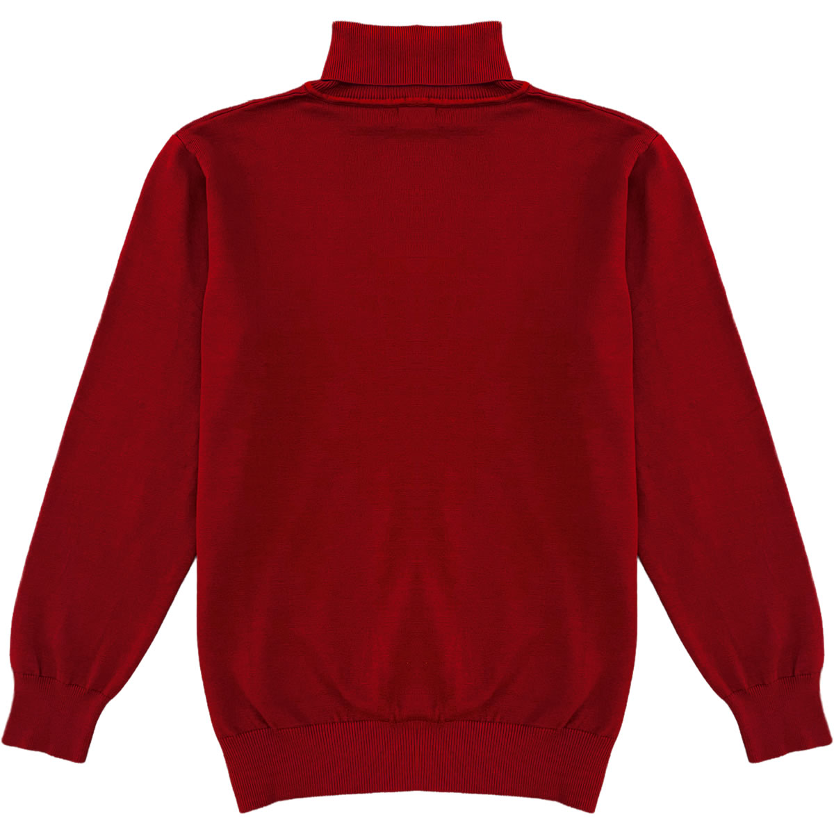 Dark Red Mens Long Sleeve Knit Turtleneck Sweater