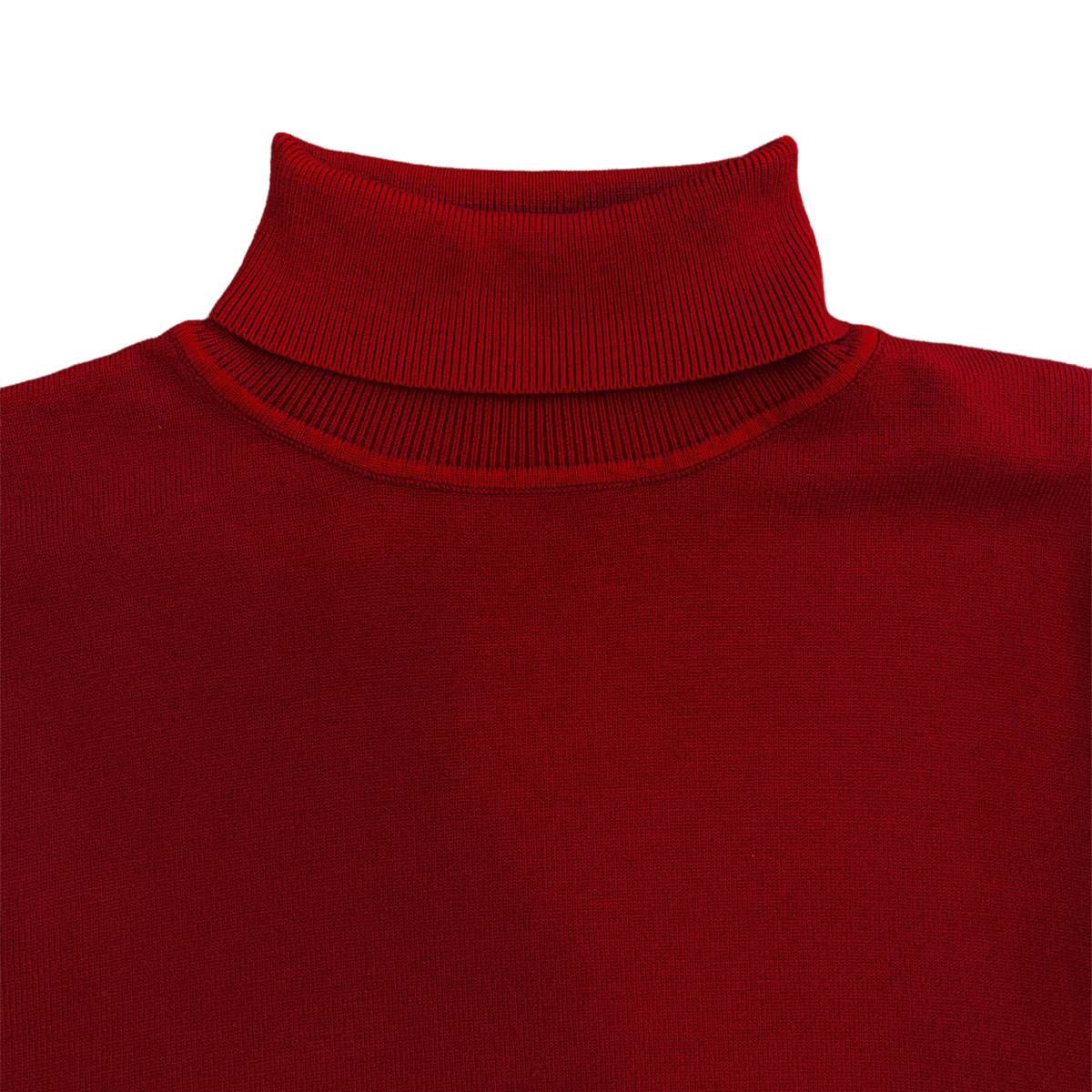 Dark Red Mens Long Sleeve Knit Turtleneck Sweater Xeronte