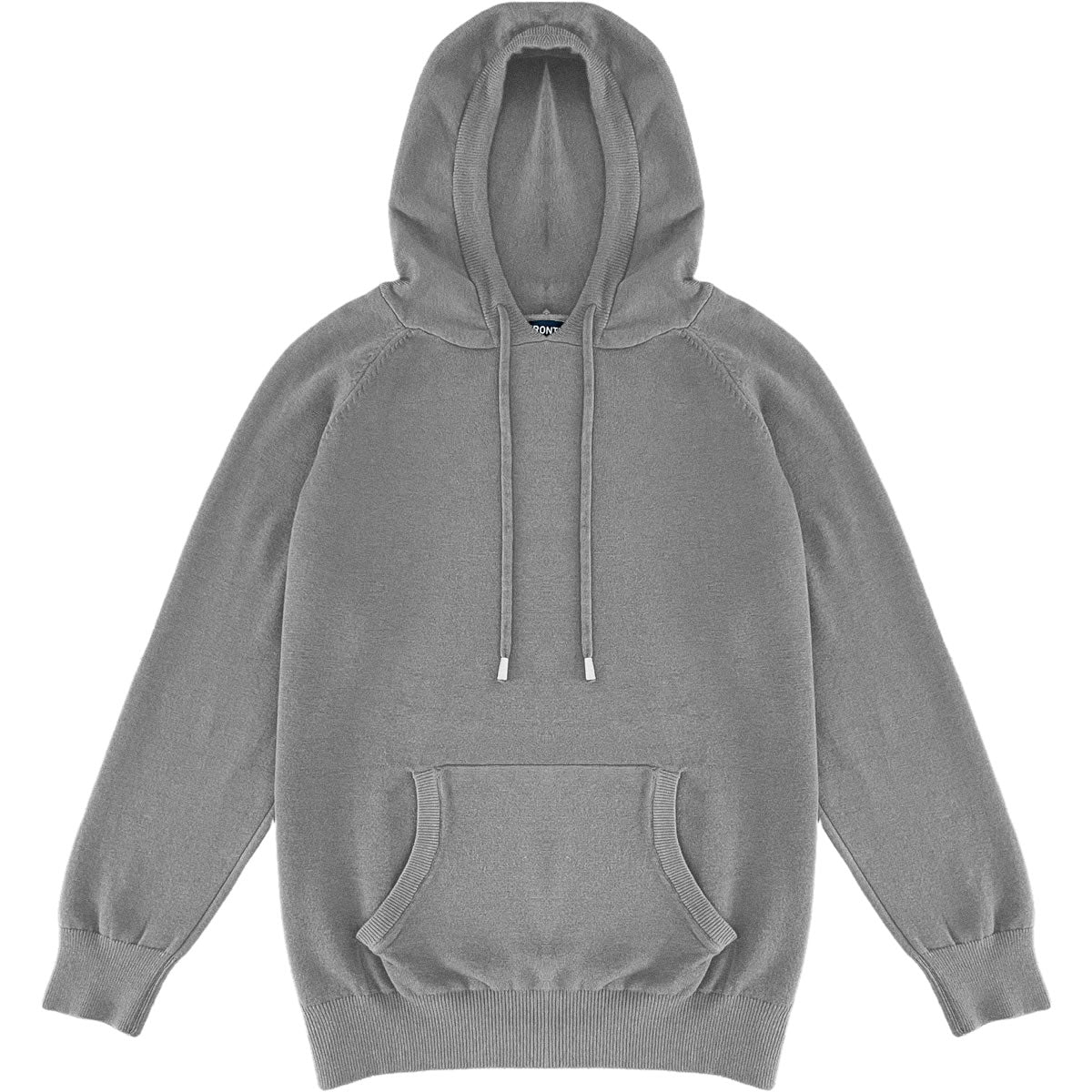 Heather Grey Mens Knit Pullover Hoodie Sweater