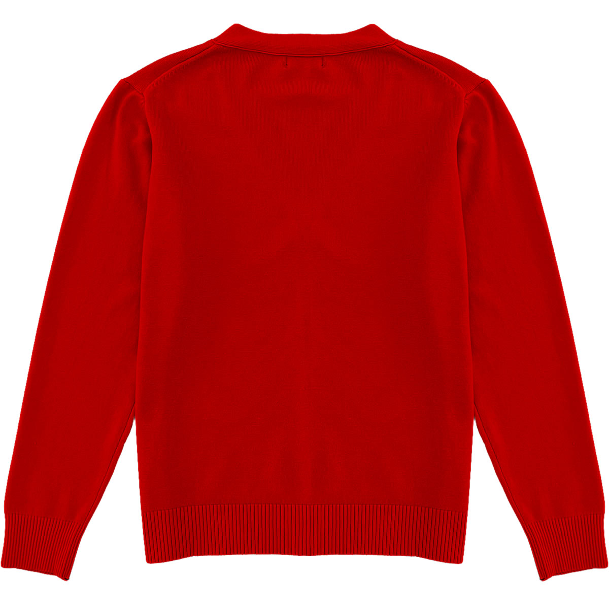 Red Mens V-Neck Button Down Cardigan Sweater