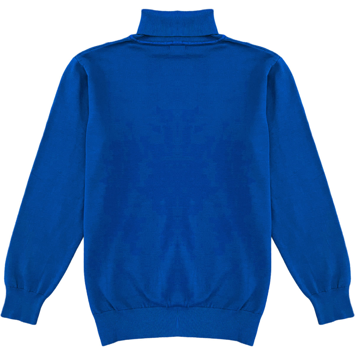 Royal Blue Mens Long Sleeve Knit Turtleneck Sweater Back