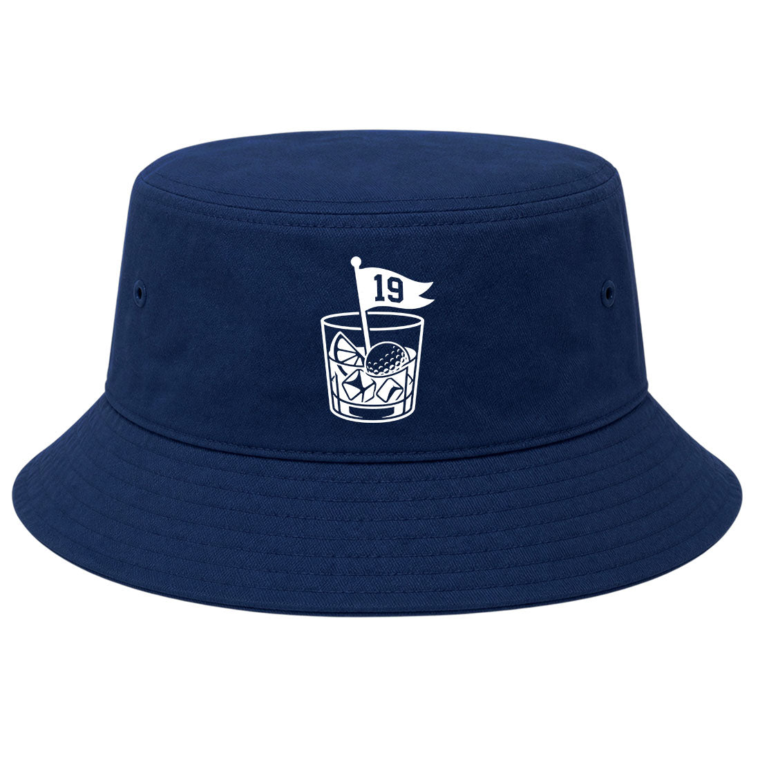 Navy 19th Hole And Drinks Golf Bucket Hat