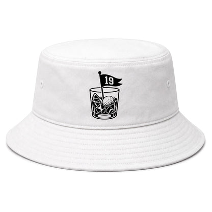 White 19th Hole And Drinks Golf Bucket Hat