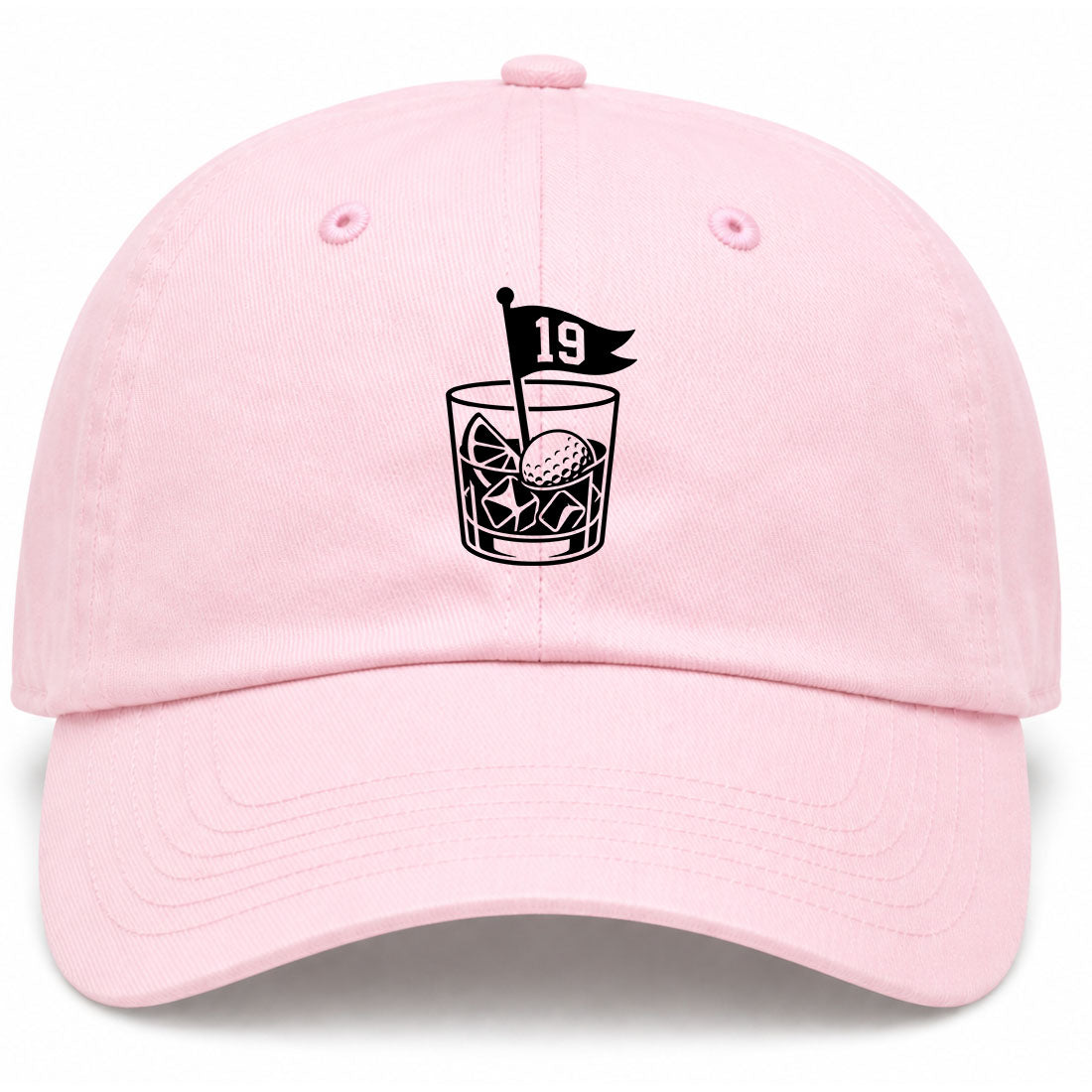 Pink 19th Hole And Drinks Golf Dad Hat